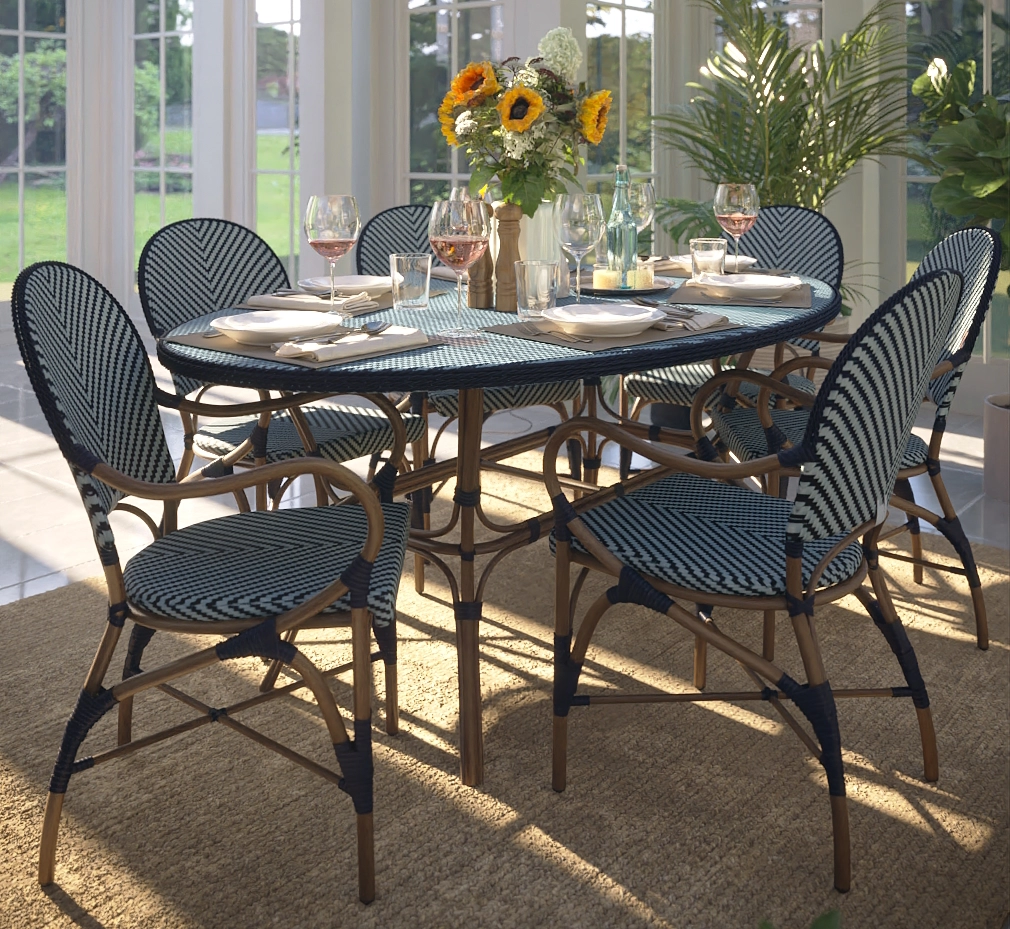 Riviera Bench Navy Set by Laura Ashley
